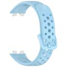 For Huawei Band 10 / 9 / 8 Metal Head Round Hole Nail Button Silicone Watch Band(Cloud Blue) - 3