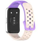 For Huawei Band 10 / 9 / 8 Metal Head Round Hole Nail Button Silicone Watch Band(Starlight +Purple) - 2