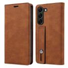 For Samsung Galaxy A23 Wristband Magnetic Leather Phone Case(Brown) - 2
