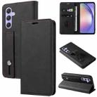 For Samsung Galaxy A54 5G Wristband Magnetic Leather Phone Case(Black) - 1