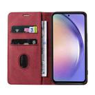 For Samsung Galaxy A54 5G Wristband Magnetic Leather Phone Case(Red) - 3