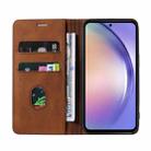 For Samsung Galaxy A54 5G Wristband Magnetic Leather Phone Case(Brown) - 3