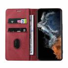 For Samsung Galaxy S23 Ultra 5G Wristband Magnetic Leather Phone Case(Red) - 3