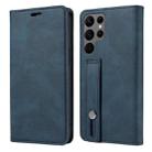 For Samsung Galaxy S23 Ultra 5G Wristband Magnetic Leather Phone Case(Blue) - 2