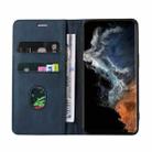 For Samsung Galaxy S23 Ultra 5G Wristband Magnetic Leather Phone Case(Blue) - 3