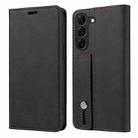 For Samsung Galaxy S23 5G Wristband Magnetic Leather Phone Case(Black) - 2