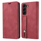 For Samsung Galaxy S23 5G Wristband Magnetic Leather Phone Case(Red) - 2