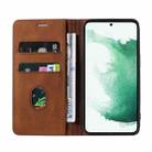 For Samsung Galaxy S23 5G Wristband Magnetic Leather Phone Case(Brown) - 3