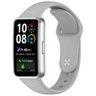For Huewei Band 10 / 9 / 8 Reverse Buckle Glossy Silicone Watch Band(Gray) - 1