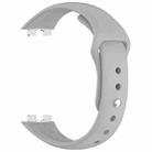 For Huewei Band 10 / 9 / 8 Reverse Buckle Glossy Silicone Watch Band(Gray) - 3