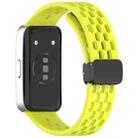 For Huawei Band 10 / 9 / 8 Hole Style Fold Magnetic Buckle Silicone Watch Band(Green) - 2