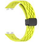 For Huawei Band 10 / 9 / 8 Hole Style Fold Magnetic Buckle Silicone Watch Band(Green) - 3