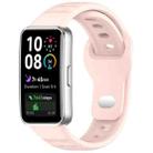 For Huawei Band 10 / 9 / 8 Dot Reverse Buckle Silicone Watch Band(Pink) - 1