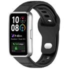 For Huawei Band 10 / 9 / 8 Dot Reverse Buckle Silicone Watch Band(Black) - 1