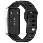 For Huawei Band 10 / 9 / 8 Dot Reverse Buckle Silicone Watch Band(Black) - 2