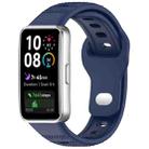 For Huawei Band 10 / 9 / 8 Dot Reverse Buckle Silicone Watch Band(Dark Blue) - 1