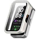 For Huawei Band 10 / 9 / 8 Single Row Diamond Tempered Film Integrated PC Watch Case(Polish Starlight) - 1