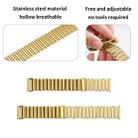 20mm Loop Slingshot Buckle Stainless Steel Watch Band(Gold) - 3