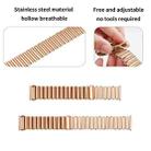 20mm Loop Slingshot Buckle Stainless Steel Watch Band(Rose Gold) - 3