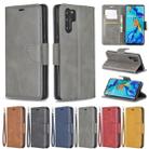 Retro Lambskin Texture Pure Color Horizontal Flip PU Leather Case for Huawei P30 Pro, with Holder & Card Slots & Wallet & Lanyard(Grey) - 5
