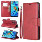 Retro Lambskin Texture Pure Color Horizontal Flip PU Leather Case for Huawei P30 Pro, with Holder & Card Slots & Wallet & Lanyard(Red) - 1