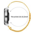 22mm Nine-beads Magnetic Buckle Stainless Steel Watch Band(Gold) - 2