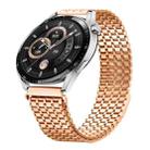 22mm Nine-beads Magnetic Buckle Stainless Steel Watch Band(Rose Gold) - 1