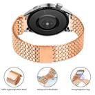 22mm Nine-beads Magnetic Buckle Stainless Steel Watch Band(Rose Gold) - 3