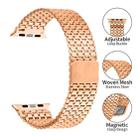 For Apple Watch 42mm / 41mm / 40mm / 38mm Nine-Bead Magnetic Loop Steel Watch Band(Rose Gold) - 2