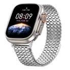 For Apple Watch 42mm / 41mm / 40mm / 38mm Nine-Bead Magnetic Loop Steel Watch Band(Silver) - 1