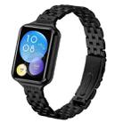 For Xiaomi Mi Band 8 Pro Five Beads Slingshot Buckle Steel Watch Band(Black) - 1