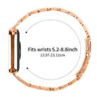 For Xiaomi Mi Band 8 Pro Five Beads Slingshot Buckle Steel Watch Band(Rose Gold) - 3