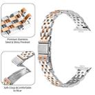 For Xiaomi Mi Band 8 Pro Five Beads Slingshot Buckle Steel Watch Band(Silver Rose Gold) - 2