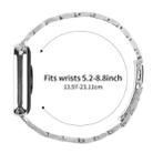 For Xiaomi Mi Band 8 Pro Five Beads Slingshot Buckle Steel Watch Band(Silver Rose Gold) - 3