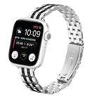 For Apple Watch 46mm / 49mm / 45mm / 44mm Small Waist Slingshot Buckle Steel Watch Band(Between Black) - 1