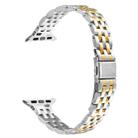 For Apple Watch 46mm / 49mm / 45mm / 44mm Small Waist Slingshot Buckle Steel Watch Band(Between Gold) - 3