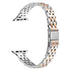 For Apple Watch 46mm / 49mm / 45mm / 44mm Small Waist Slingshot Buckle Steel Watch Band(Between Rose Gold) - 3