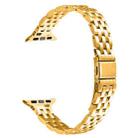 For Apple Watch 46mm / 49mm / 45mm / 44mm Small Waist Slingshot Buckle Steel Watch Band(Gold) - 3