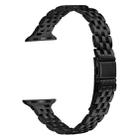 For Apple Watch 42mm / 41mm / 40mm / 38mm Small Waist Slingshot Buckle Steel Watch Band(Black) - 3