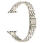 For Apple Watch 42mm / 41mm / 40mm / 38mm Small Waist Slingshot Buckle Steel Watch Band(Starlight) - 3