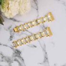 For Fitbit Versa 3 Oval Diamond Stainless Steel Watch Band(Gold) - 3