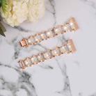 For Fitbit Versa 3 Oval Diamond Stainless Steel Watch Band(Rose Gold) - 3