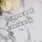 For Fitbit Versa 3 Oval Diamond Stainless Steel Watch Band(Silver) - 3