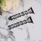 For Apple Watch 46mm / 49mm / 45mm / 44mm Oval Diamonds Steel Watch Band(Black) - 3