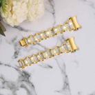 For Samsung Galaxy Watch 7 40mm / 44mm Metal Head Oval Diamond Stainless Steel Watch Band(Gold) - 3