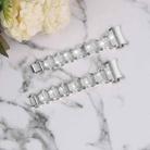 For Samsung Galaxy Watch 7 40mm / 44mm Metal Head Oval Diamond Stainless Steel Watch Band(Silver) - 3