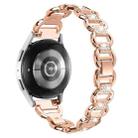 20mm Oval Diamond Stainless Steel Watch Band(Rose Gold) - 2