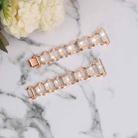 20mm Oval Diamond Stainless Steel Watch Band(Rose Gold) - 3