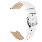 18mm Slim Genuine Leather Watch Band(White) - 2