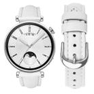 18mm Slim Genuine Leather Watch Band(White) - 3